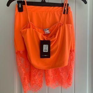 Fashion Nova Amelia Biker Short Set NWT